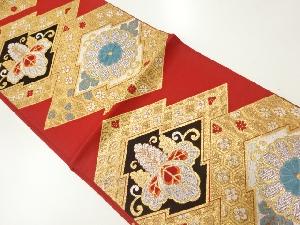 アンティーク　松皮菱に菊桐模様織出し袋帯（材料）